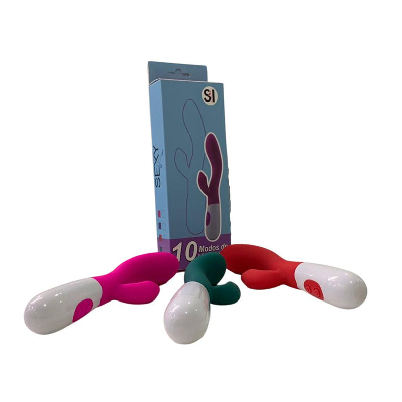 Vibrador Rabbit Feminino | Ponto G + Clitóris | 10 Modos de Vibração | Toque Aveludado
