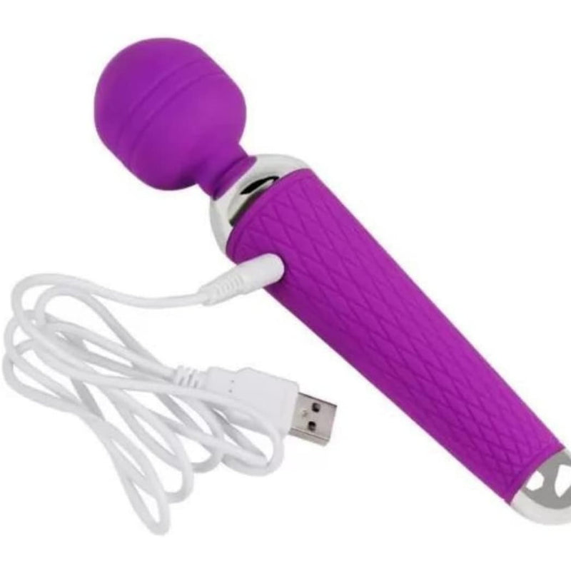 Varinha Mágica Vibratória | Estimulador de Clitóris | 20 Modos de Vibração | Recarregável USB